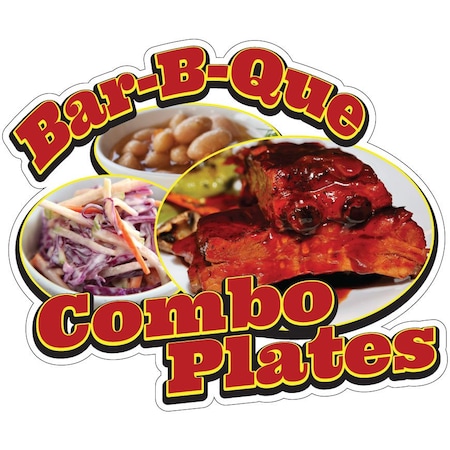 Signmission Bar-B-Que Combo Plates Food Stand Truck Sticker, 12" x 4.5", D-DC-12 Bar-B-Que Combo Plates D-DC-12 Bar-B-Que Combo Plates19